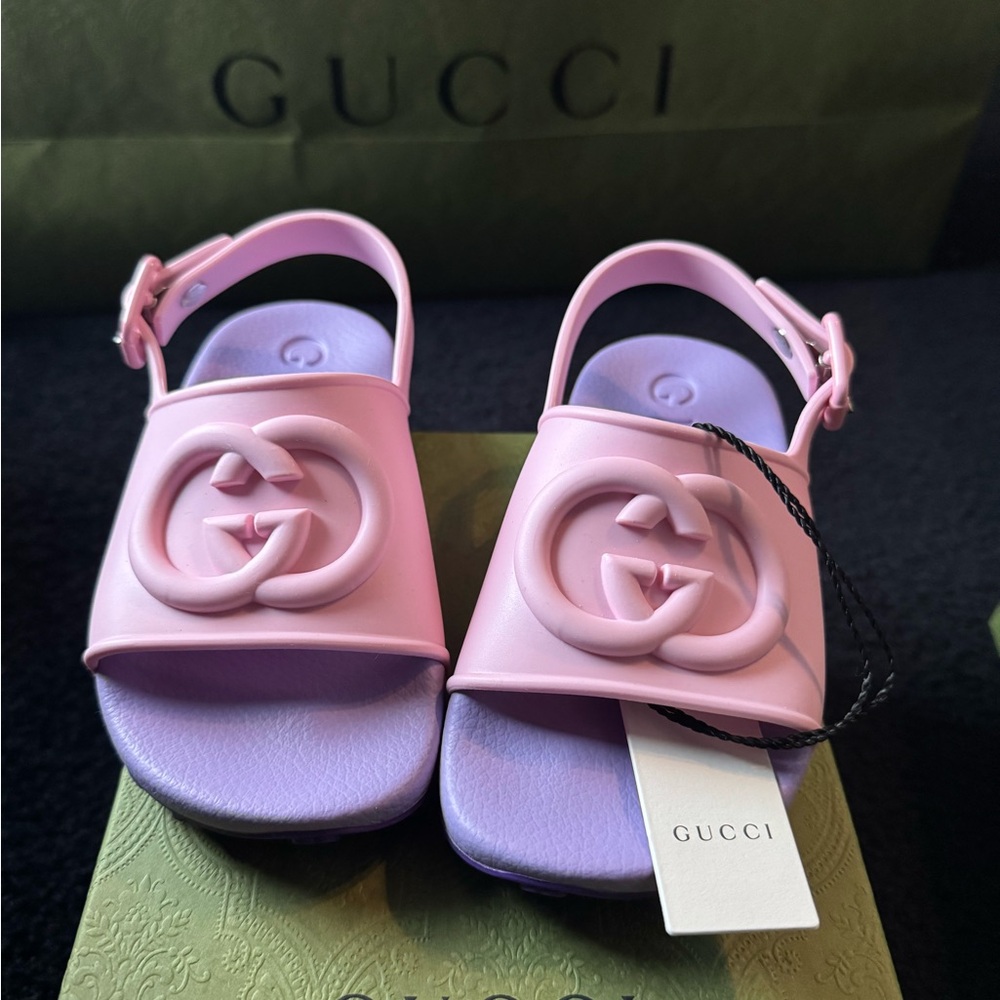 Gucci Kids Pink Sandals